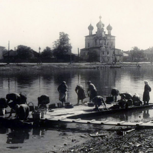 Полоскалки у Соборной горки, 1960-е Вологда